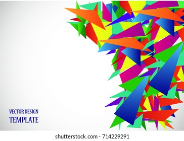 Modern Art Pattern. Abstract Chaotic Background. Vector. Colorful geometry. Stylish decor. 