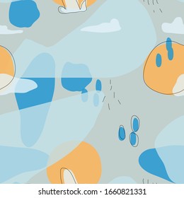 Modern art pattern background vector illustration hand draw design 