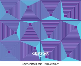 modern art perspective square in gradient blue and violet 
 technology data background can be use for website cover brochure template advertisement poster banner vector eps.