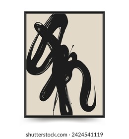 Modern Art Poster with body, women and flower. Matisse Abstract Set, Aesthetic Modern, Boho Decor, Minimalist, Illustration, Vector, Poster, Postcard. Aesthetic minimalist design.
