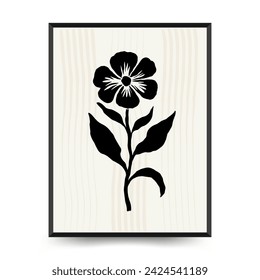 Modern Art Poster with body, women and flower. Matisse Abstract Set, Aesthetic Modern, Boho Decor, Minimalist, Illustration, Vector, Poster, Postcard. Aesthetic minimalist design.