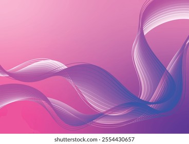 Modern art presentation curve line graphics background vector illustration.