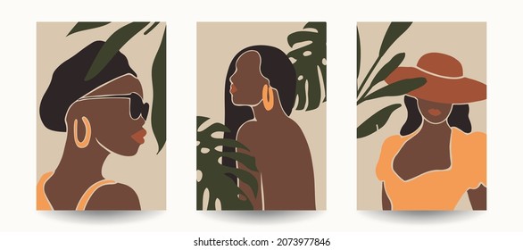 Modern art prints in boho style. Eps10 vector.