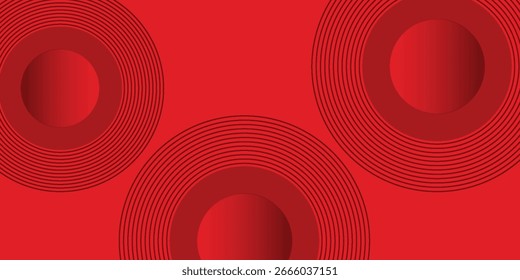 arte moderna fundo círculo abstrato vermelho com formas dinâmicas composição design abstrato agradável simples 