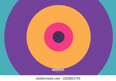 arte moderno Roundel en fondo de decoración de parches de color amarillo violeta y rosa se puede usar para publicidad folletos de plantillas de banner portada de vectores.