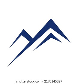 Modern Art Simple Mountain logo design vector icon sign illustrations