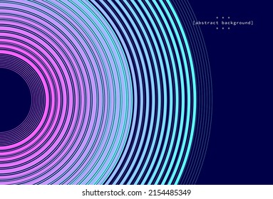 esfera de arte moderno en neón tema con fondo rayado en violeta se puede usar para publicidad tecnología de pancarta de diseño de empaquetado de productos plantilla de portada de cuaderno