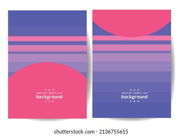 modern art sun set design with geometry shape on gradient violet background can be use for brochure template magazine note book cover website template technology vector eps.