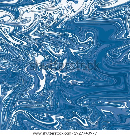 Modern art vector illustration. Blue and white inkscapes. Graphic design. 