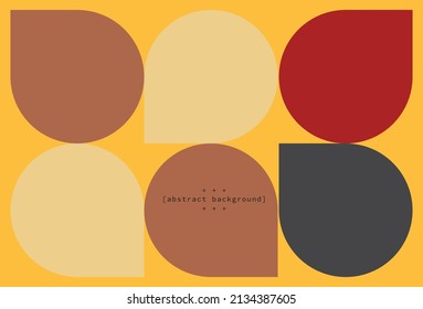 modern art water drop difference angle in brown red gray color on yellow background easy to use for product label technology presentation box art notebook cover vector eps.