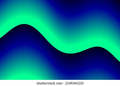 modern art wavy curve in gradient green and violet contrast can be use for product label food and beverage advertisement template decorative wallpaper vector eps.