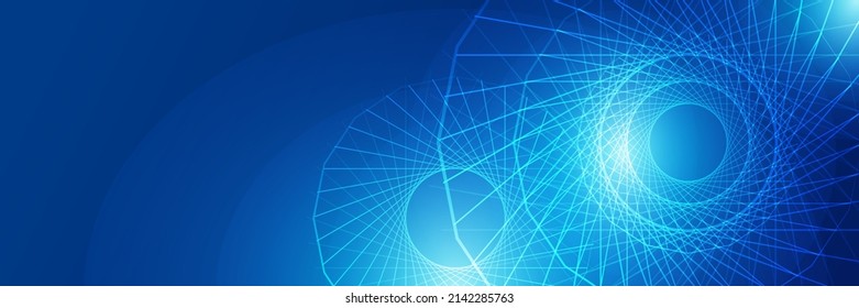 Modern Artificial intelligence tech background. Digital technology, deep learning and big data concept. Abstract visual for screen template. Geometric artificial intelligence tech backdrop dark blue