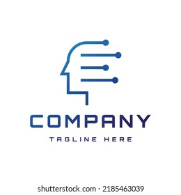 modern artificial intelligence vector logo design