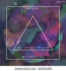 Modern Artistic Album Cover Watercolor Vector
