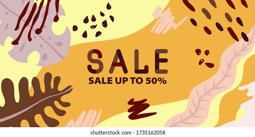 Modern artistic cards design template. Set of abstract background designs - summer sale, social media promotional content. Colorful trendy shapes.