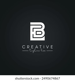 Modern Artistic EB BE Letter Logo. Initial Based Letter Icon Logo.