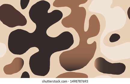 Modern artistic illustration pattern. Creative collage with shapes. Seamless pattern. Fashionable template for design.