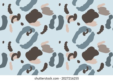 Modern artistic illustration pattern. Creative collage with shapes. Seamless pattern. Fashionable template for design.