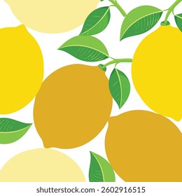 A modern, artistic interpretation of lemons and slices, blending abstract shapes with a pop of citrus color
