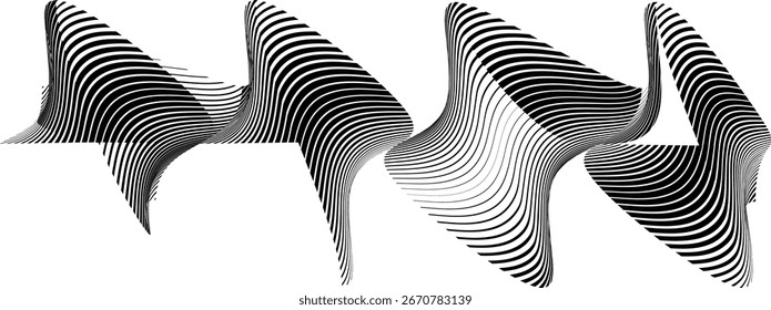 Layout artístico moderno com elementos de design . Muitas linhas formam formas onduladas em estilo artístico . Wall art, design de cartaz doméstico . Forma abstrata de vetor. Arte moderna. Composição contemporânea .
