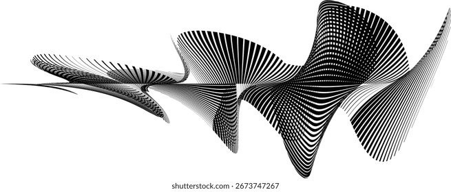 Modern artistic layout set with design elements . Many lines form wavy shapes in art style . Wall art , home poster design . Vector abstract shape. Modern art . Contemporary composition .
