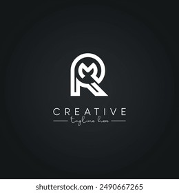 Modern Artistic RM MR Letter Logo. Initial Based Letter Icon Logo.