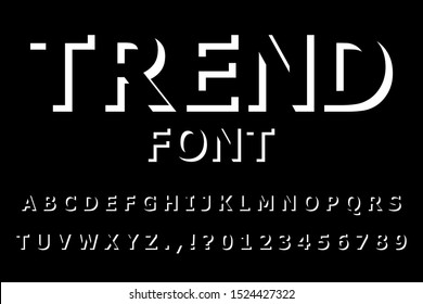Modern artistic trend of the font for the English alphabet. Vector illustration.