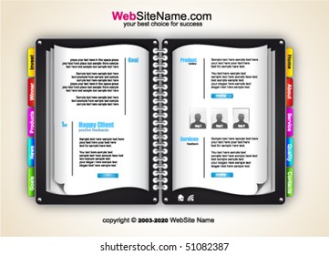 Modern Artistic WebDesign Template with original Design elements and Colours