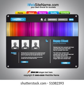 Moderne künstlerische WebDesign-Vorlage mit originalen Design-Elementen und Farben