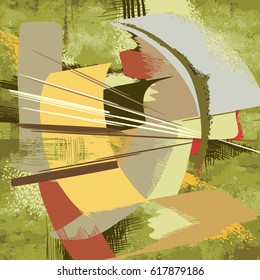 Modern art.Vector abstract painting.Colorful pattern #3   
