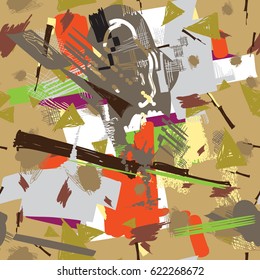 Modern art.Vector abstract painting.Seamless  pattern #5