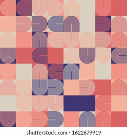 Modern artwork of abstract unusual composition made with geometrical shapes and elements. Simple geometry vector background useful for web design, business cards, invitation, poster, fashion prints.