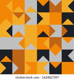 Modern artwork of abstract unusual composition made with geometrical shapes and elements. Simple geometry vector background useful for web design, business cards, invitation, poster, fashion prints.