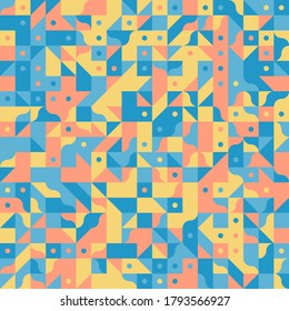 Arte moderno de composición abstracta inusual hecha con formas geométricas y elementos. Sencillo fondo vectorial de geometría útil para diseño web, tarjetas de visita, invitación, afiche, impresiones de moda.