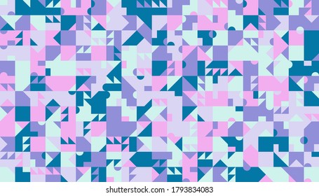 Arte moderno de composición abstracta inusual hecha con formas geométricas y elementos. Sencillo fondo vectorial de geometría útil para diseño web, tarjetas de visita, invitación, afiche, impresiones de moda.