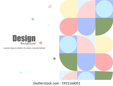 Modern artwork of abstract unusual composition made with geometrical shapes and elements. Simple geometry vector background useful for web design, business cards, invitation, poster, fashion prints.