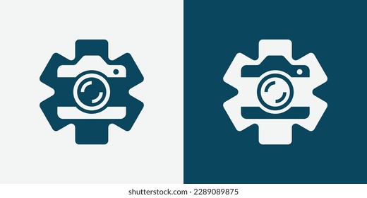 logotipo de fotografía de cámara asterisca moderna