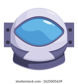 Modern astronaut helmet with a blue transparent visor, perfect for designs related to space exploration and futuristic adventures
