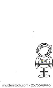 modern astronaut vector illustration, with a simple design