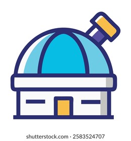 Modern astronomy observatory icon isolated vector