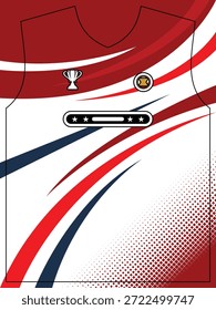Design de vestuário atlético moderno com redemoinhos e emblemas abstratos