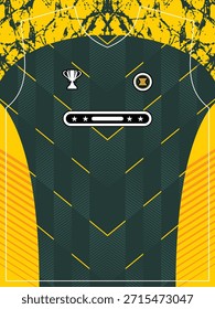 Modern Athletic Apparel Template with Trophy and Star Badges