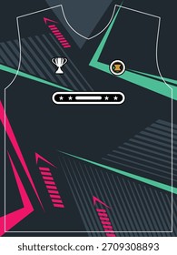 Modern Athletic Vest Template with Energetic Abstract Shapes and Vibrant Accents