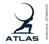 Modern Atlas logo. Vector illustration.