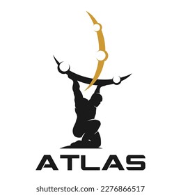 Modern Atlas logo. Vector illustration.