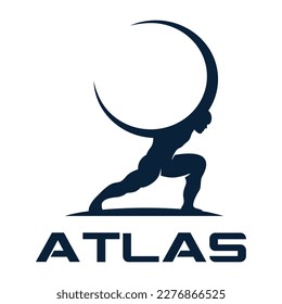 Modern Atlas logo. Vector illustration.