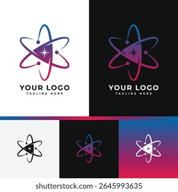 Modern Atom Logo for Tech Company