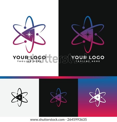 Modern Atom Logo for Tech Company