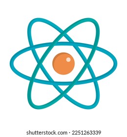 Modern atomic icon. Atom. Vector.