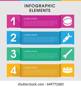 Modern atomic infographic template. infographic design with atomic icons includes atom, rocket bomb. can be used for presentation, diagram, annual report, web design.